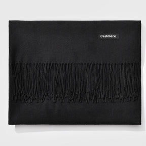 Écharpe Élégante à Franges pour Femmes - Style Monochrome et Confort Optimal