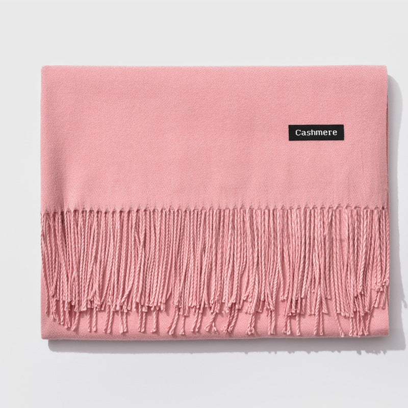Écharpe Élégante à Franges pour Femmes - Style Monochrome et Confort Optimal
