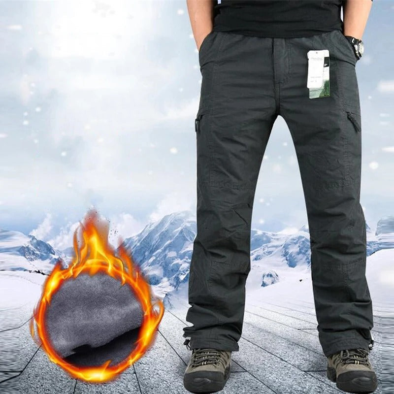Pantalons Cargo Isolés pour Hommes - Doublure en Polaire et Multi-Poches