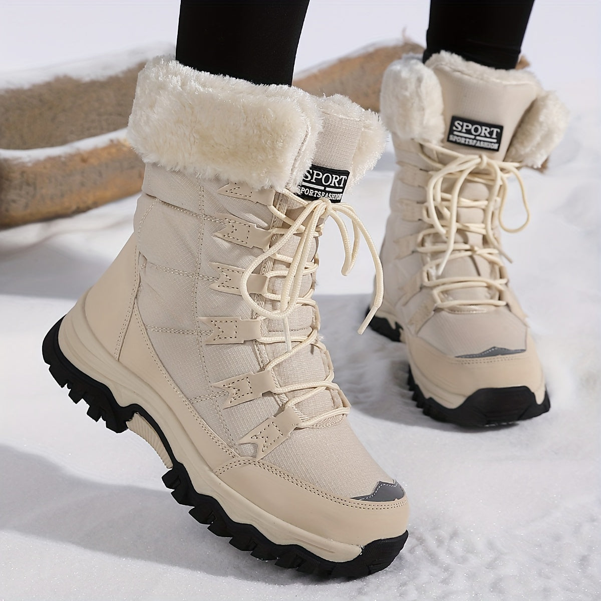 Bottes d'hiver pour Femmes - Chaudes et Antidérapantes pour Temps Froid