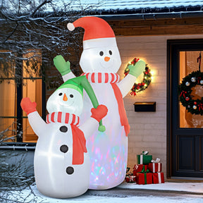 Bonhomme de Neige Gonflable Éclairé - Décoration Festive pour Jardin
