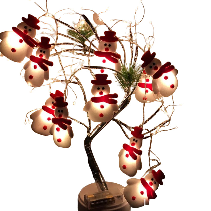 Lumières de Sapin Bonhomme de Neige - Décoration Festive et Ludique