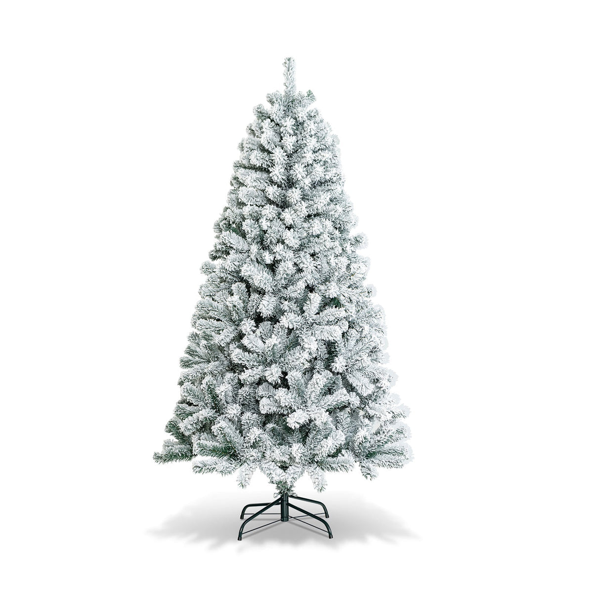 Sapin de Noël Artificiel Neigeux - 180 cm avec Lumières et 600 Branches