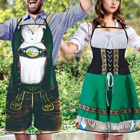 Tabliers Oktoberfest Amusants pour Couples - Look Traditionnel et Humoristique