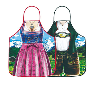Tabliers Oktoberfest Amusants pour Couples - Look Traditionnel et Humoristique