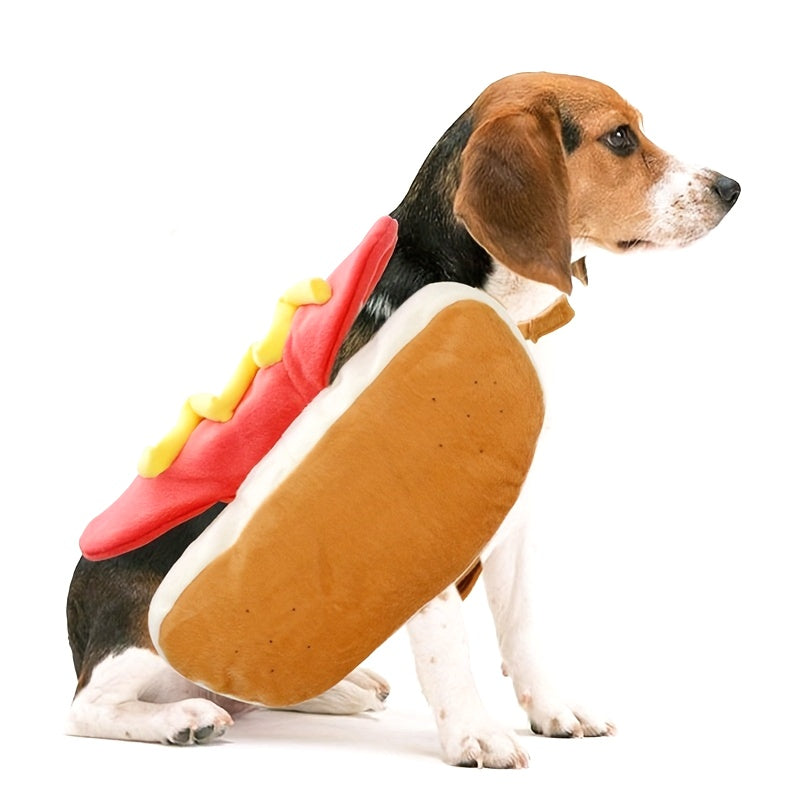 Costume pour Chien Hot Dog - Amusant et Confortable en Peluche