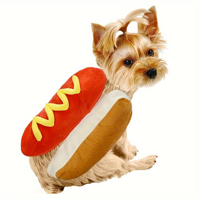 Costume pour Chien Hot Dog - Amusant et Confortable en Peluche