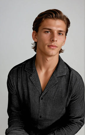 Chemise en Lin Aéré pour Homme - Style Décontracté et Confort Optimal