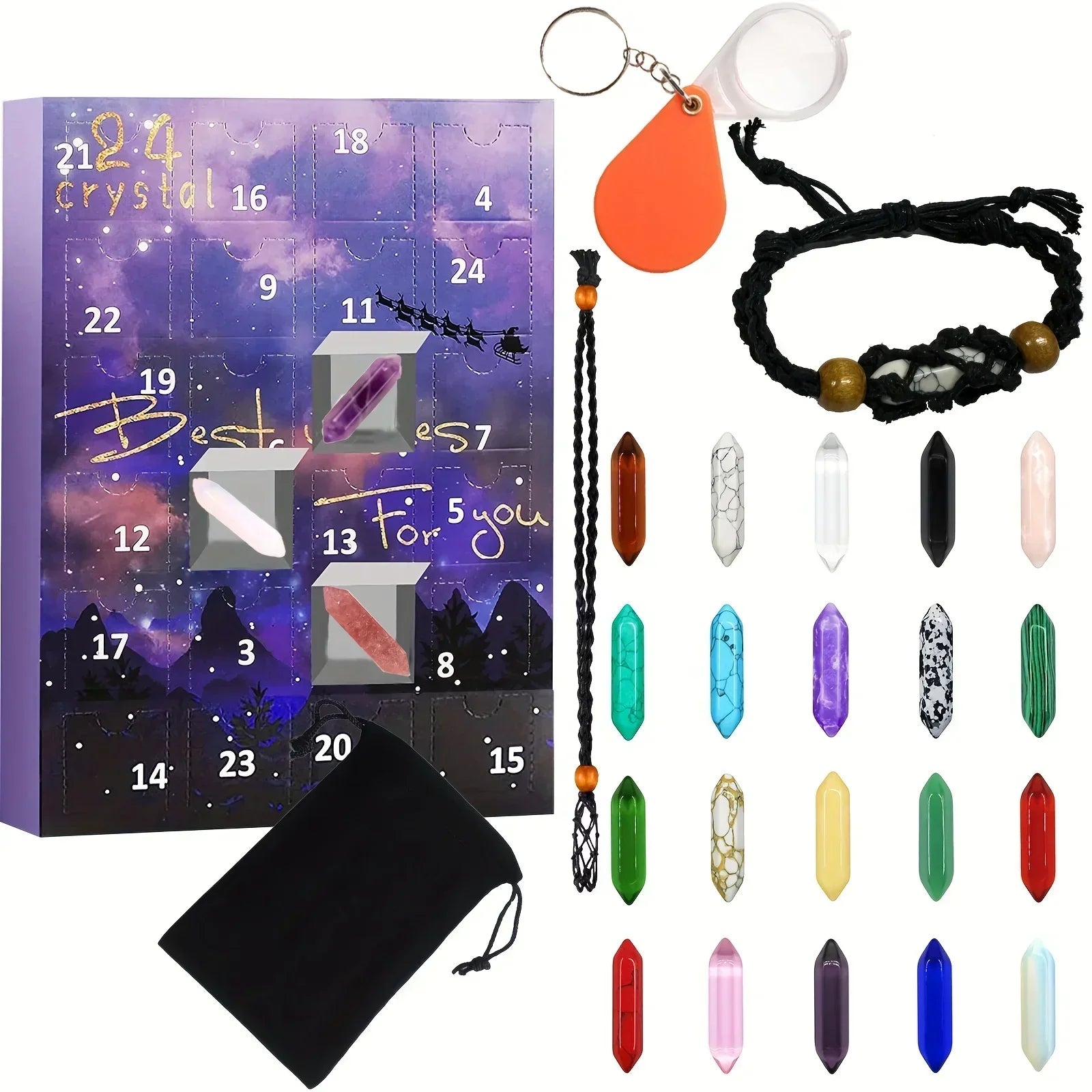 Calendrier de l'Avent Bijoux - 24 Surprises Éducatives et Festives