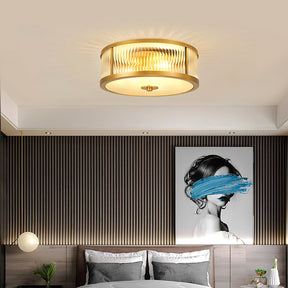 Lampe de Plafond Vintage en Laiton - Éclairage Chaleureux et Raffiné