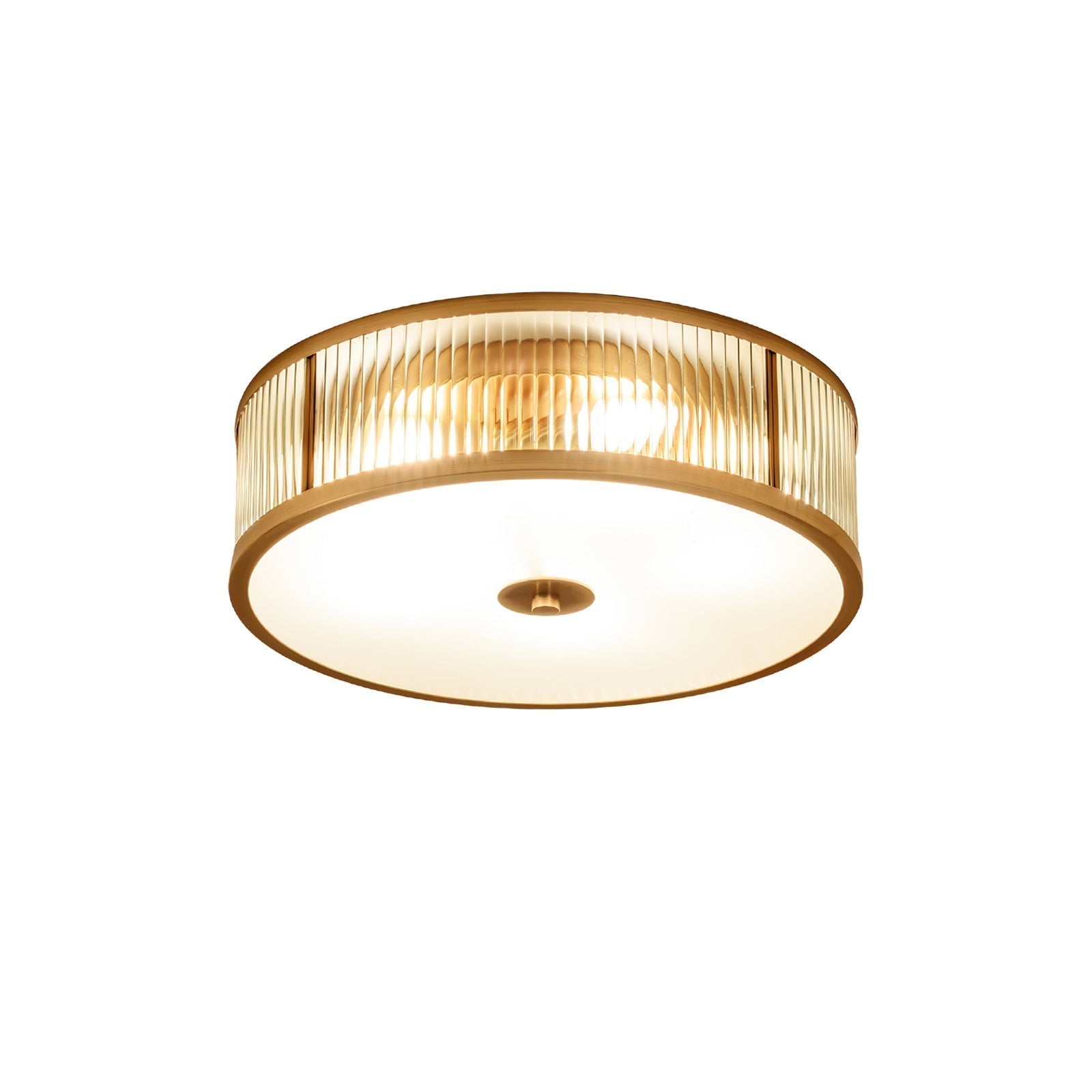 Lampe de Plafond Vintage en Laiton - Éclairage Chaleureux et Raffiné