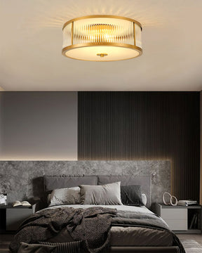 Lampe de Plafond Vintage en Laiton - Éclairage Chaleureux et Raffiné