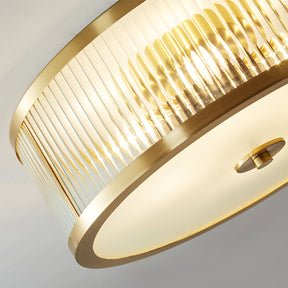 Lampe de Plafond Vintage en Laiton - Éclairage Chaleureux et Raffiné