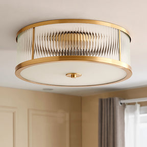 Lampe de Plafond Vintage en Laiton - Éclairage Chaleureux et Raffiné