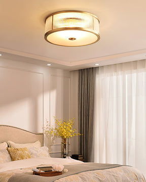 Lampe de Plafond Vintage en Laiton - Éclairage Chaleureux et Raffiné