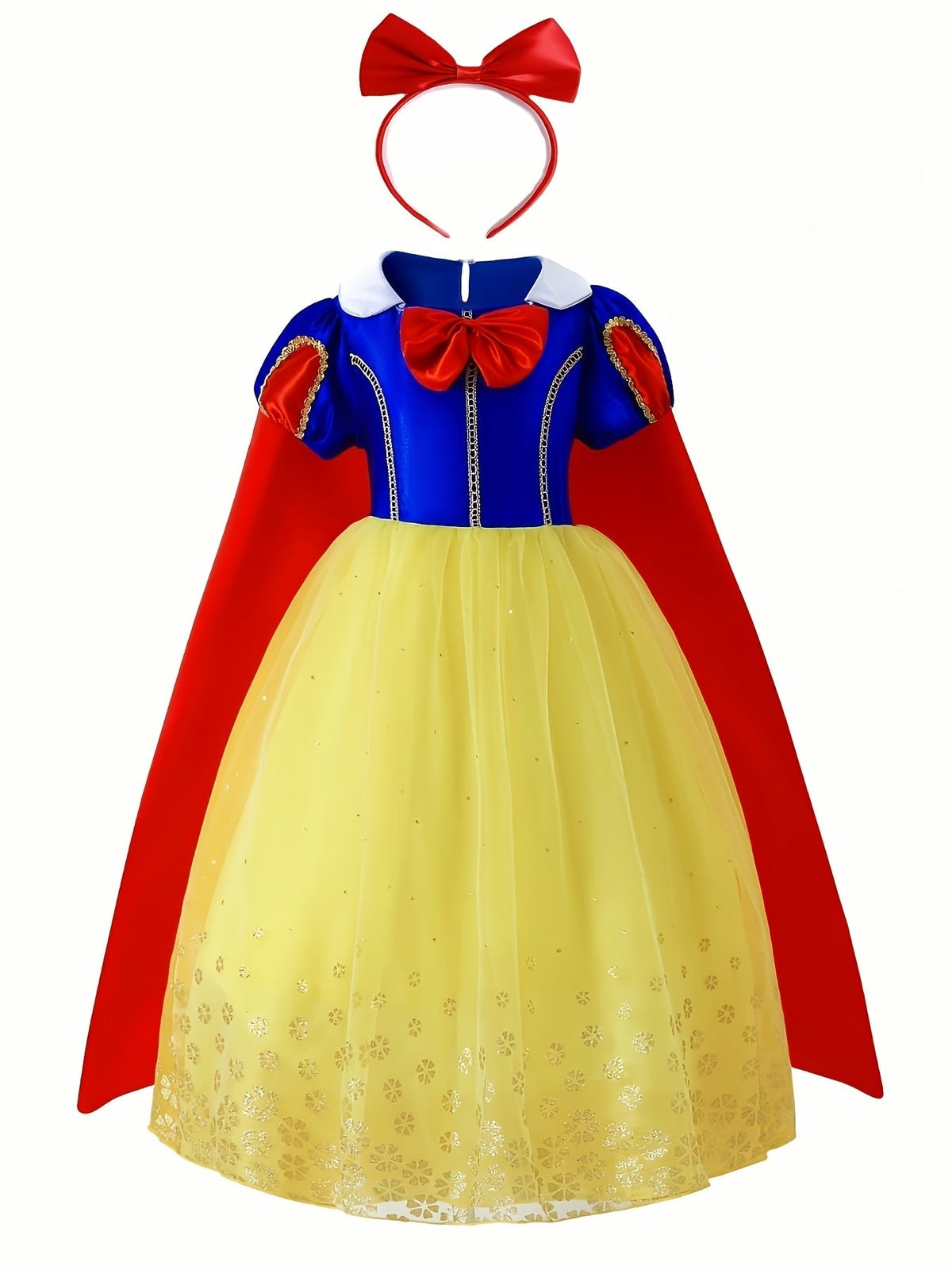 Costume Princesse Neige pour Filles - Robe Maxi Confortable et Enchantée