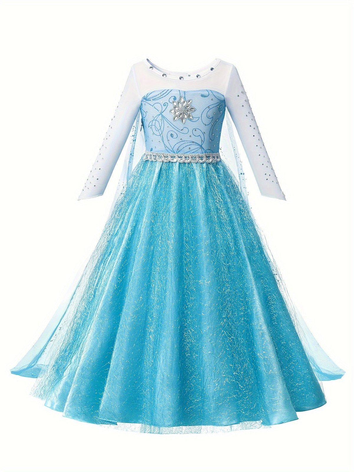 Robe de Princesse Halloween Glitter - Confortable et Éblouissante à Manches Longues