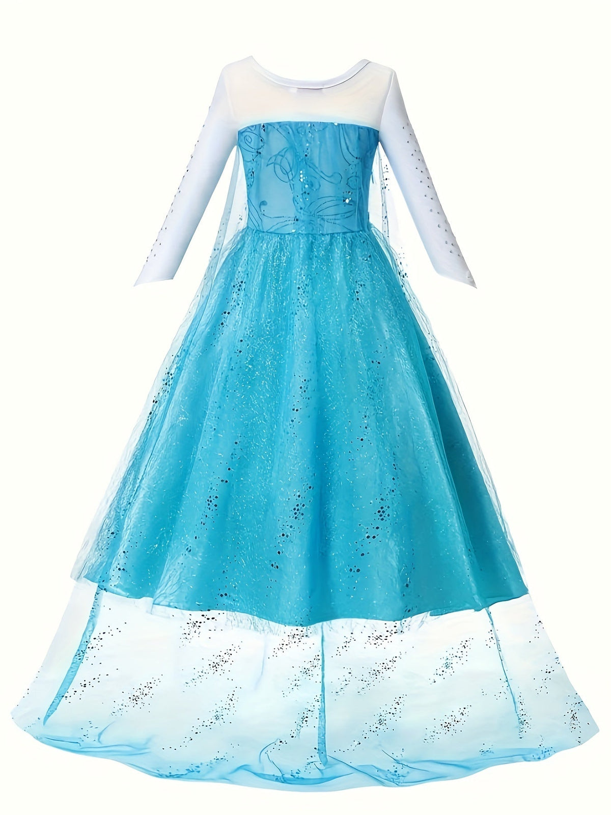 Robe de Princesse Halloween Glitter - Confortable et Éblouissante à Manches Longues