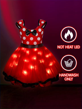 Costume de Souris Lumineux pour Filles - Jupe Brillante et Détail de Nœud