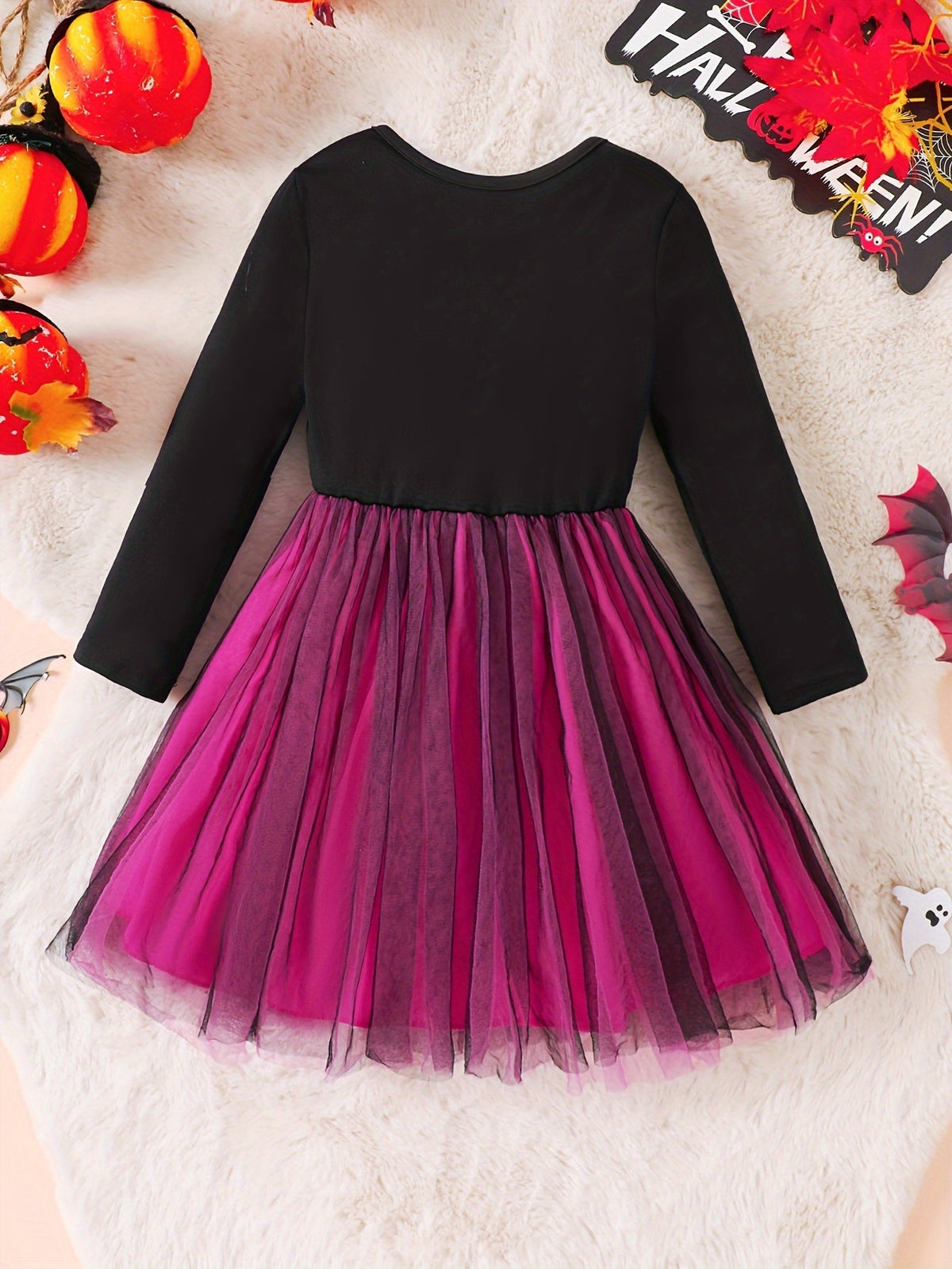 Robe de Costume Squelette pour Filles - Confortable et Festive pour Halloween