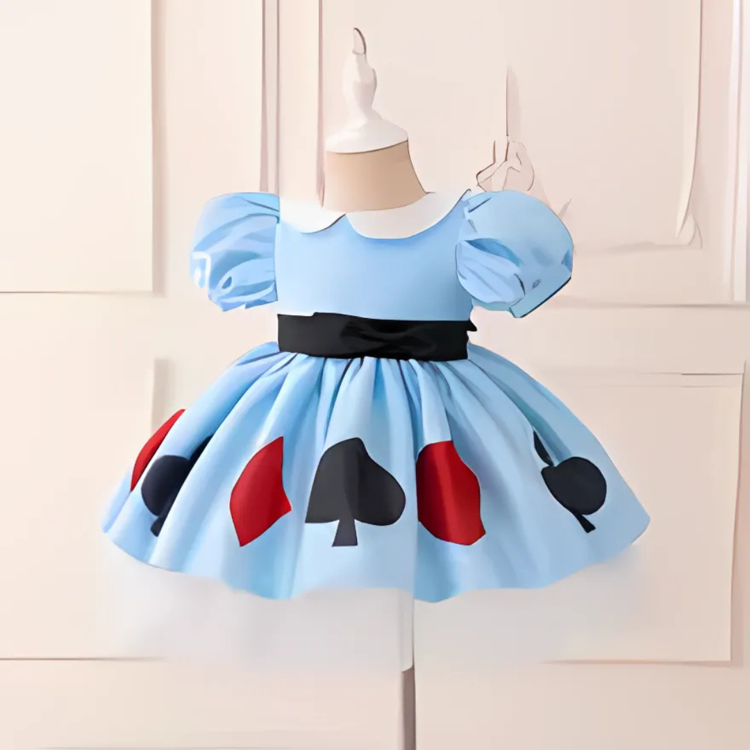 Robe de Costume Halloween Fille - Manches Bouffantes et Jupe Parapluie