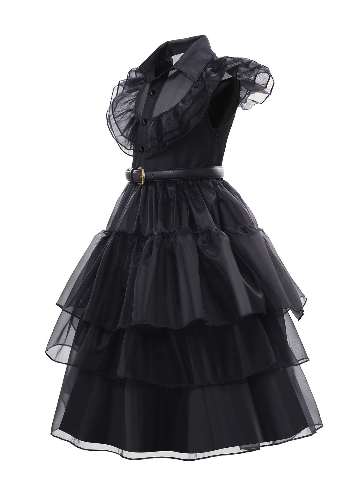 Robe d'Halloween Gothique pour Filles - Costume Complet avec Accessoires Effrayants