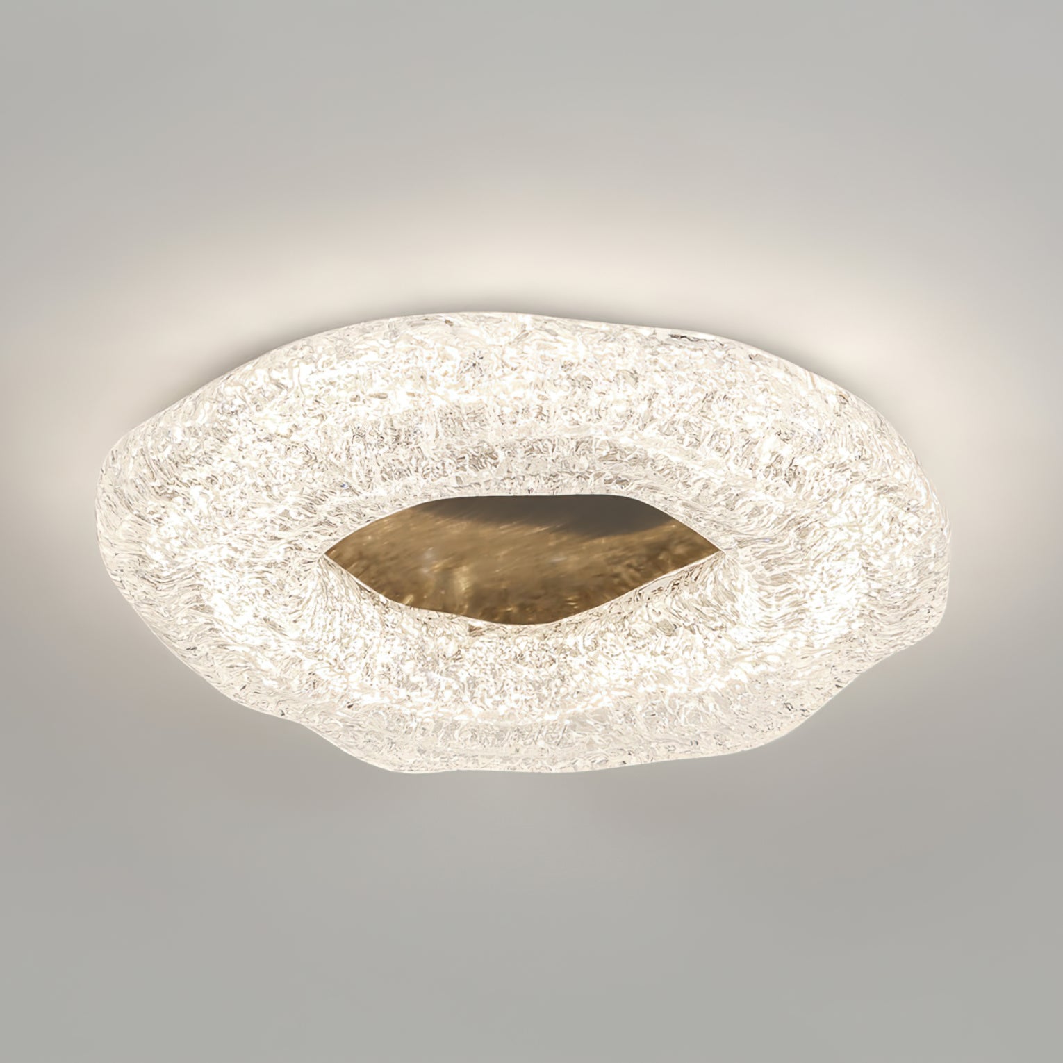 Luminaire de Plafond Sculptural - Éclat Chaleureux et Design Unique