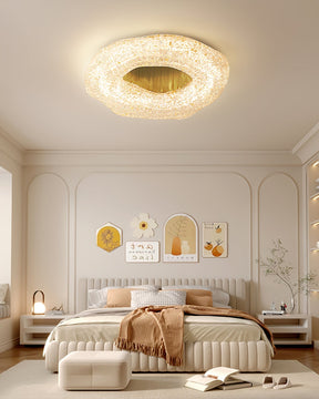 Luminaire de Plafond Sculptural - Éclat Chaleureux et Design Unique