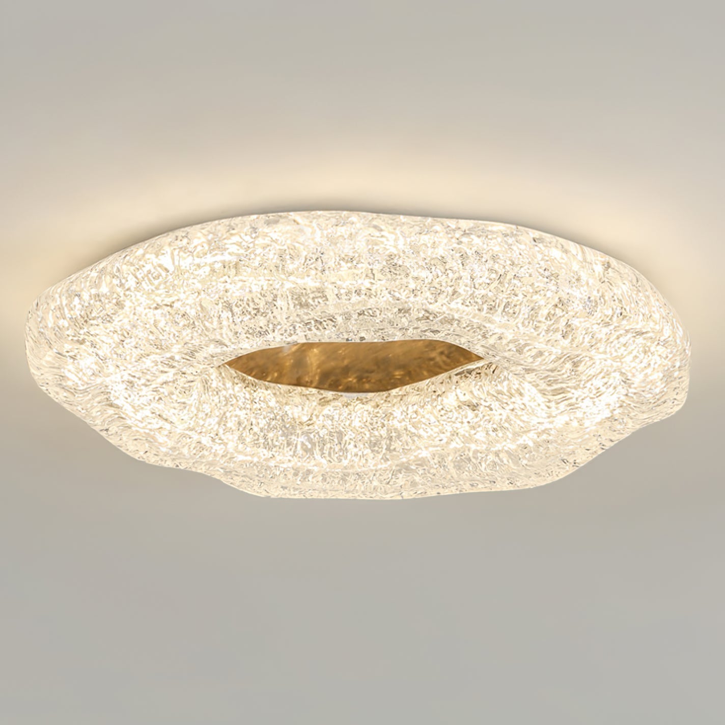 Luminaire de Plafond Sculptural - Éclat Chaleureux et Design Unique