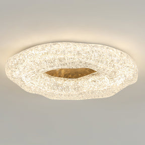 Luminaire de Plafond Sculptural - Éclat Chaleureux et Design Unique