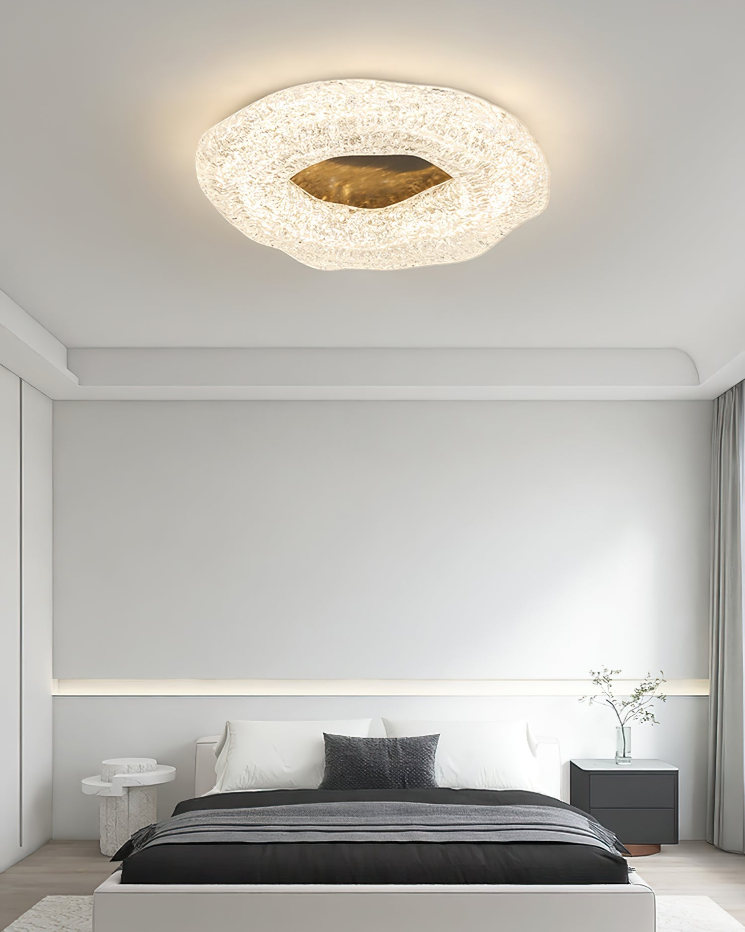 Luminaire de Plafond Sculptural - Éclat Chaleureux et Design Unique