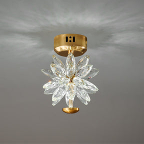 Lampe de Plafond Florale en Cristal - Éclairage Élégant et Ambiance Cosy