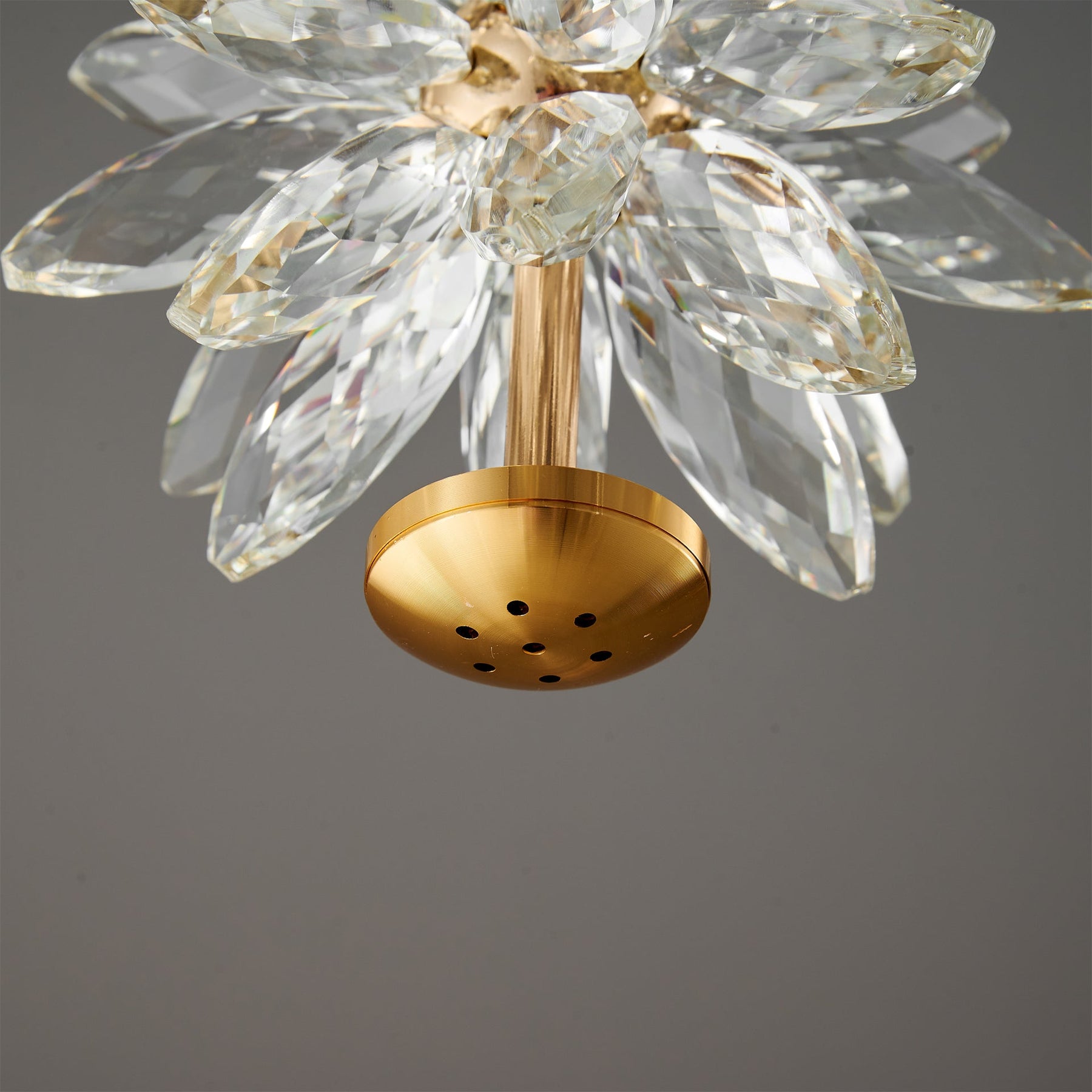 Lampe de Plafond Florale en Cristal - Éclairage Élégant et Ambiance Cosy