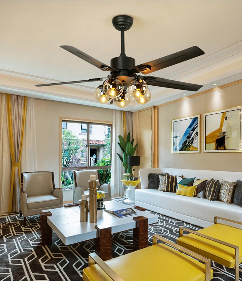 Ventilateur de Plafond en Verre - Circulation d'Air Silencieuse et Élégante