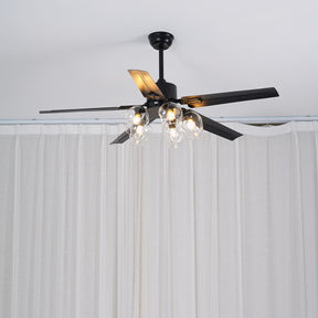 Ventilateur de Plafond en Verre - Circulation d'Air Silencieuse et Élégante