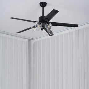 Ventilateur de Plafond en Verre - Circulation d'Air Silencieuse et Élégante