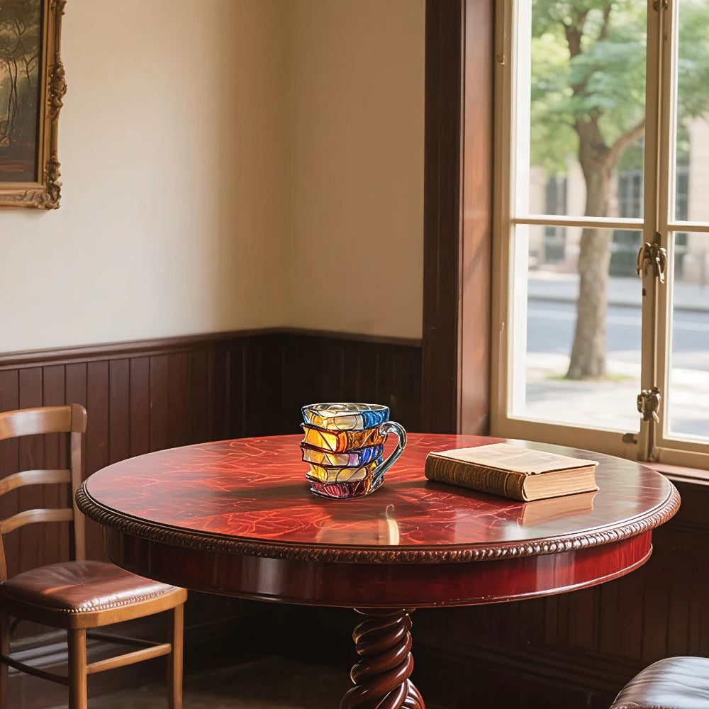 Tasse à Café en Verre Design Livre - Cadeau Idéal pour Amateurs de Littérature