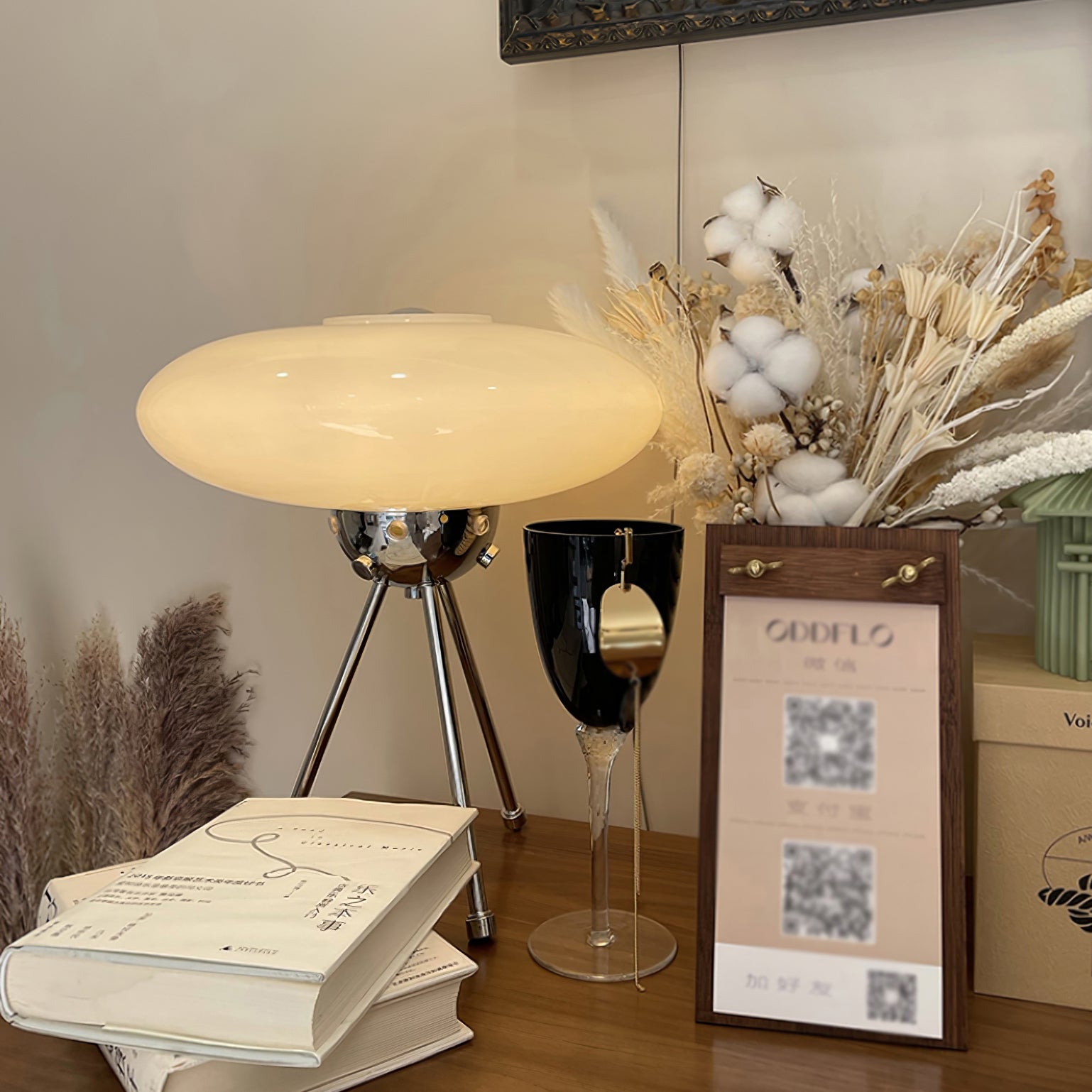 Lampe de Bureau en Verre - Design Élégant et Ambiance Contemporaine