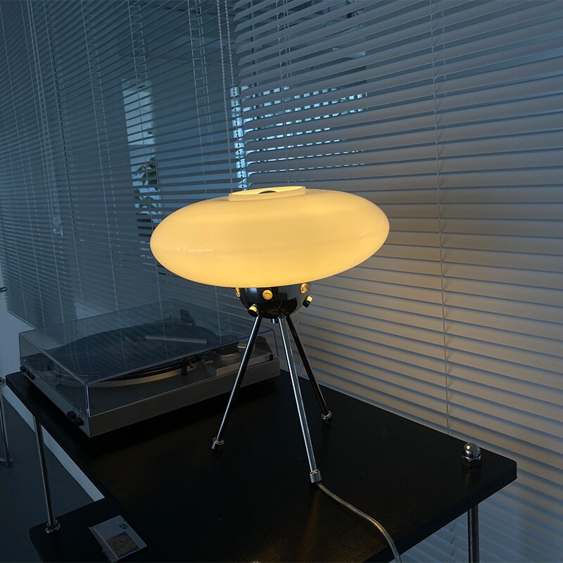 Lampe de Bureau en Verre - Design Élégant et Ambiance Contemporaine