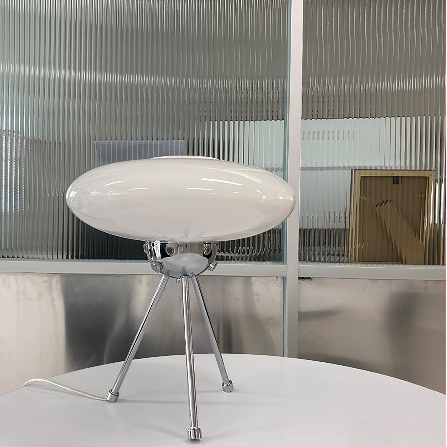 Lampe de Bureau en Verre - Design Élégant et Ambiance Contemporaine