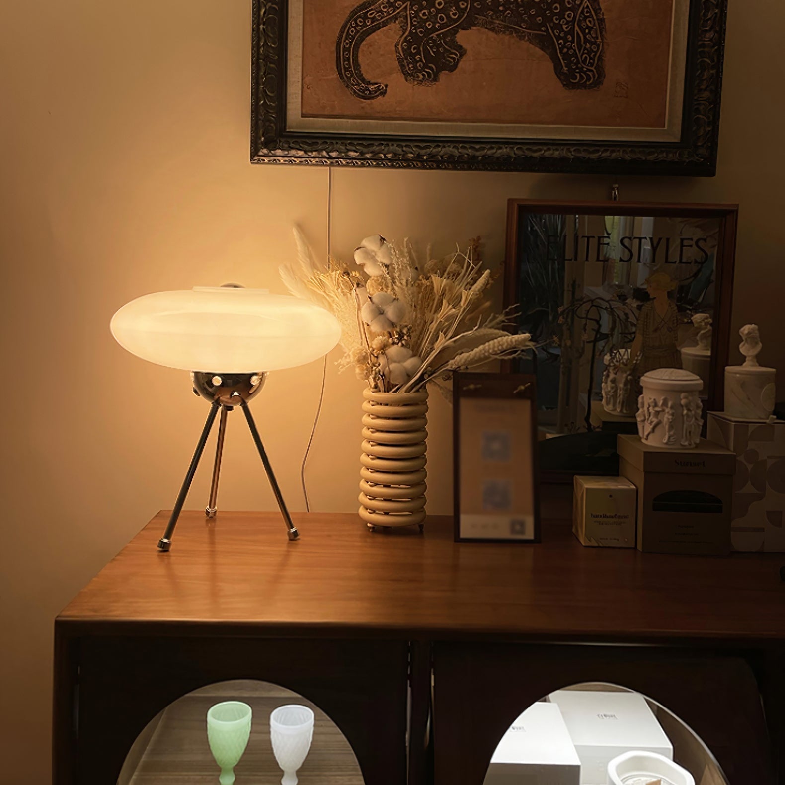 Lampe de Bureau en Verre - Design Élégant et Ambiance Contemporaine