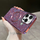 Coque Magnétique iPhone Paillettes - Protection Antichoc et Élégance Assurée