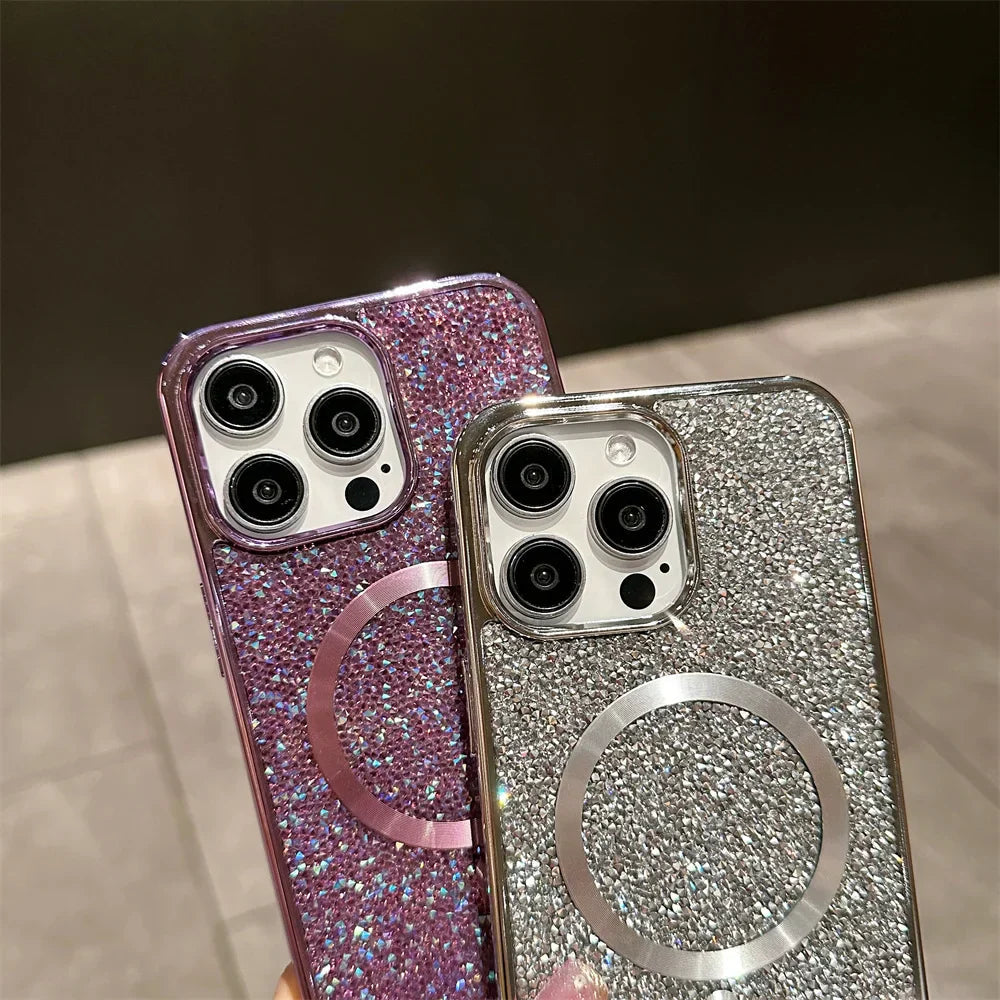 Coque Magnétique iPhone Paillettes - Protection Antichoc et Élégance Assurée