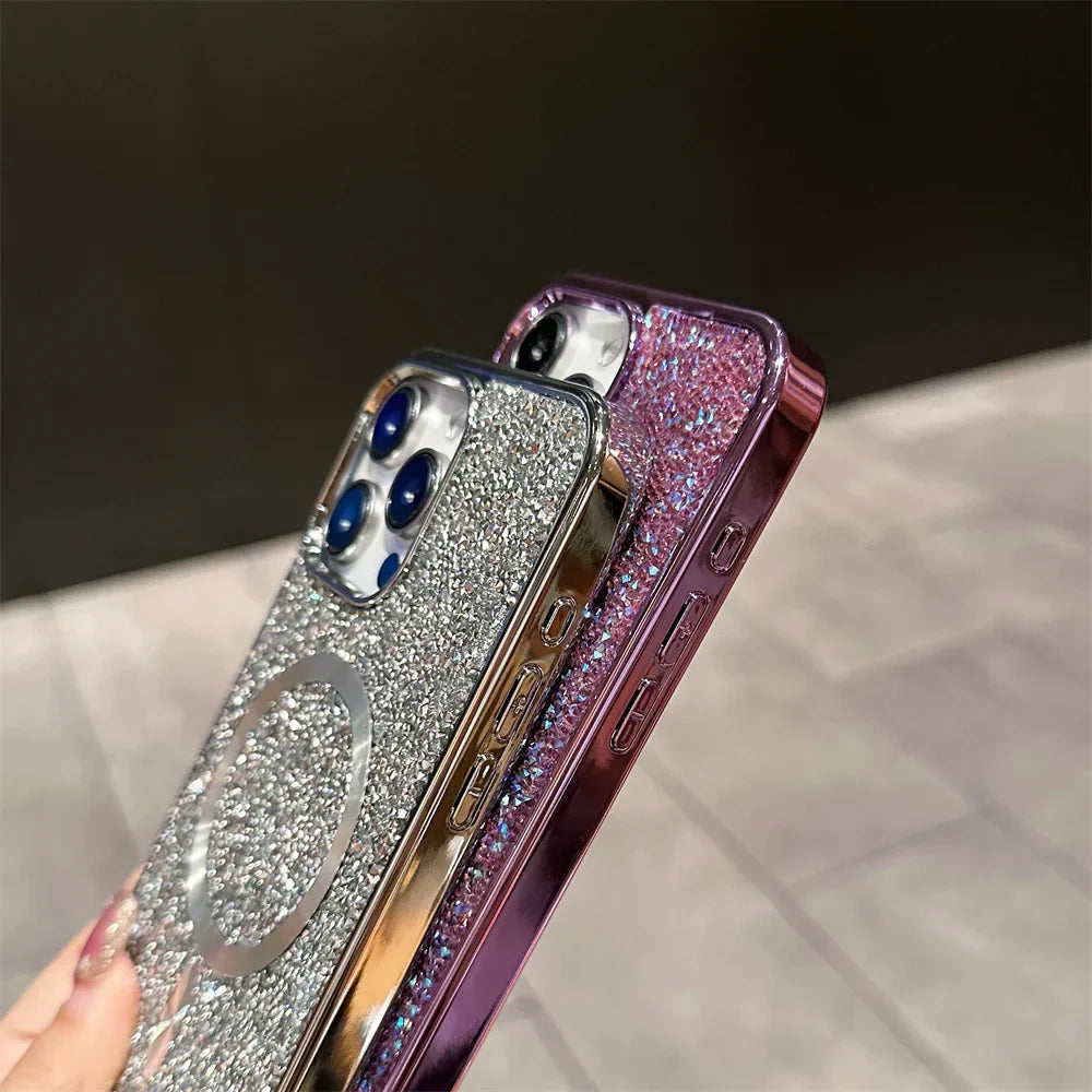 Coque Magnétique iPhone Paillettes - Protection Antichoc et Élégance Assurée