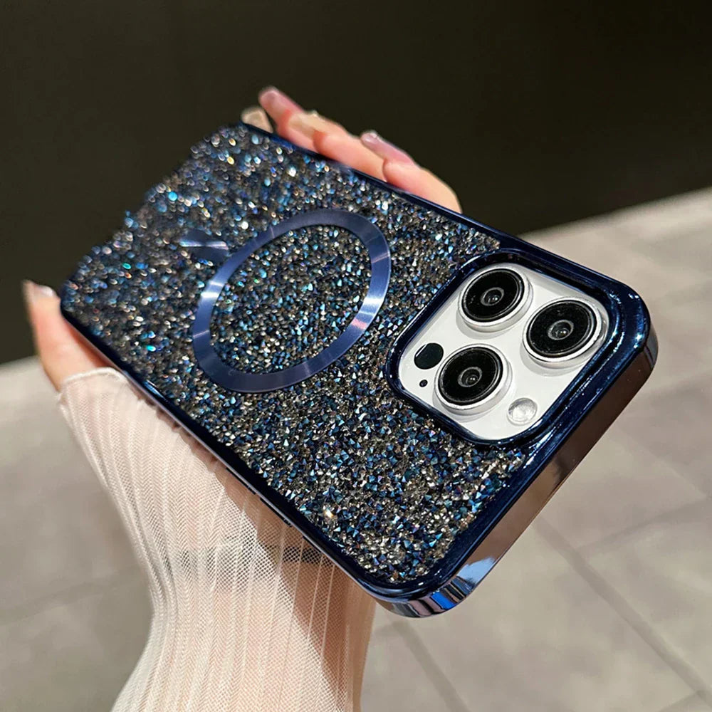 Coque Magnétique iPhone Paillettes - Protection Antichoc et Élégance Assurée