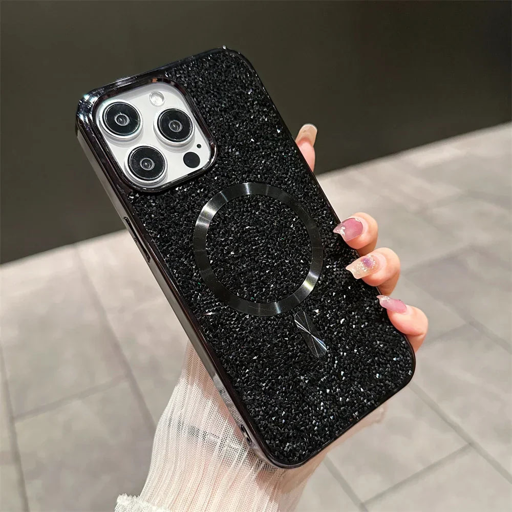 Coque Magnétique iPhone Paillettes - Protection Antichoc et Élégance Assurée