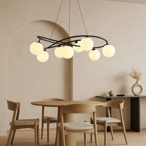 Lustre Noir Rétro Scandinave - Élégance Vintage pour Votre Intérieur