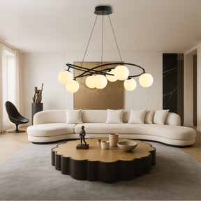 Lustre Noir Rétro Scandinave - Élégance Vintage pour Votre Intérieur