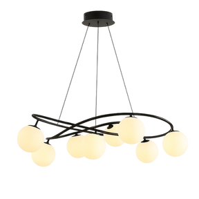 Lustre Noir Rétro Scandinave - Élégance Vintage pour Votre Intérieur