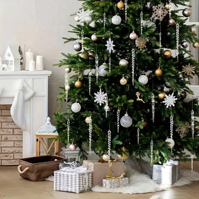Ornements en Cristal de Glaçon - Décoration Éclatante pour Sapins de Noël